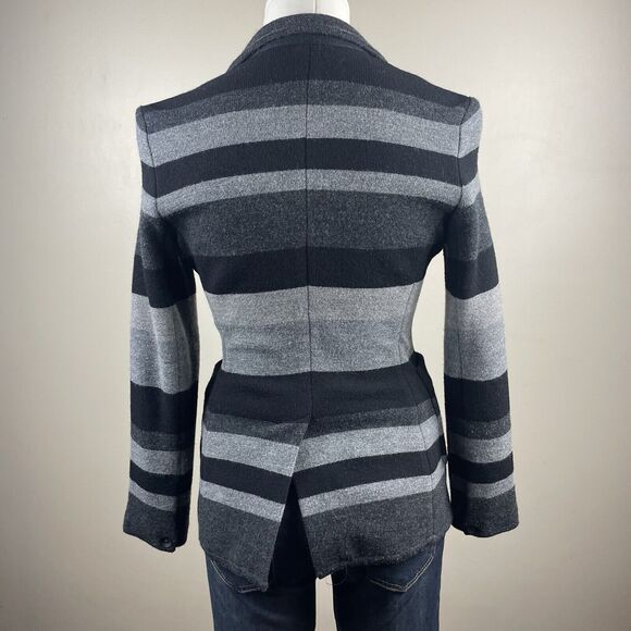 rag & bone Women’s XS striped gray Wool sweater Two Button blazer - Picture 5 of 11